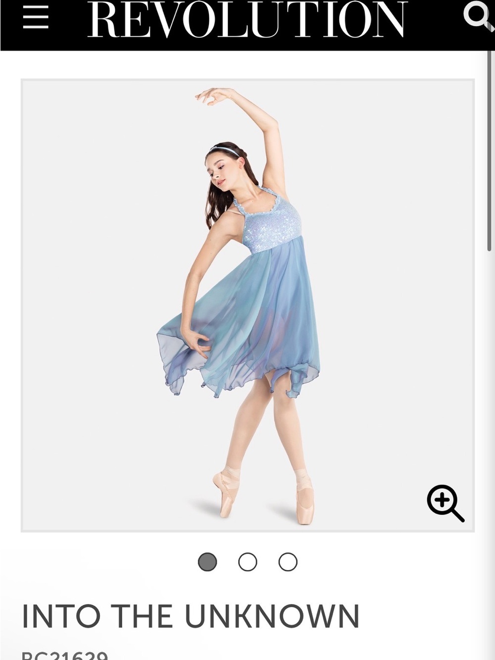 Revolution Into The Unknown Light Blue Chiffon Dance costume